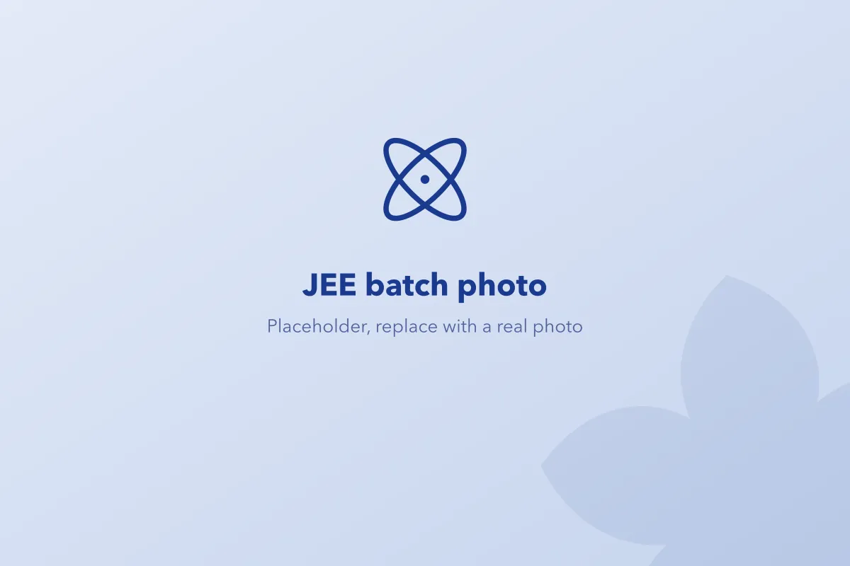 Placeholder for a photo of a JEE batch in class at IIT HOME