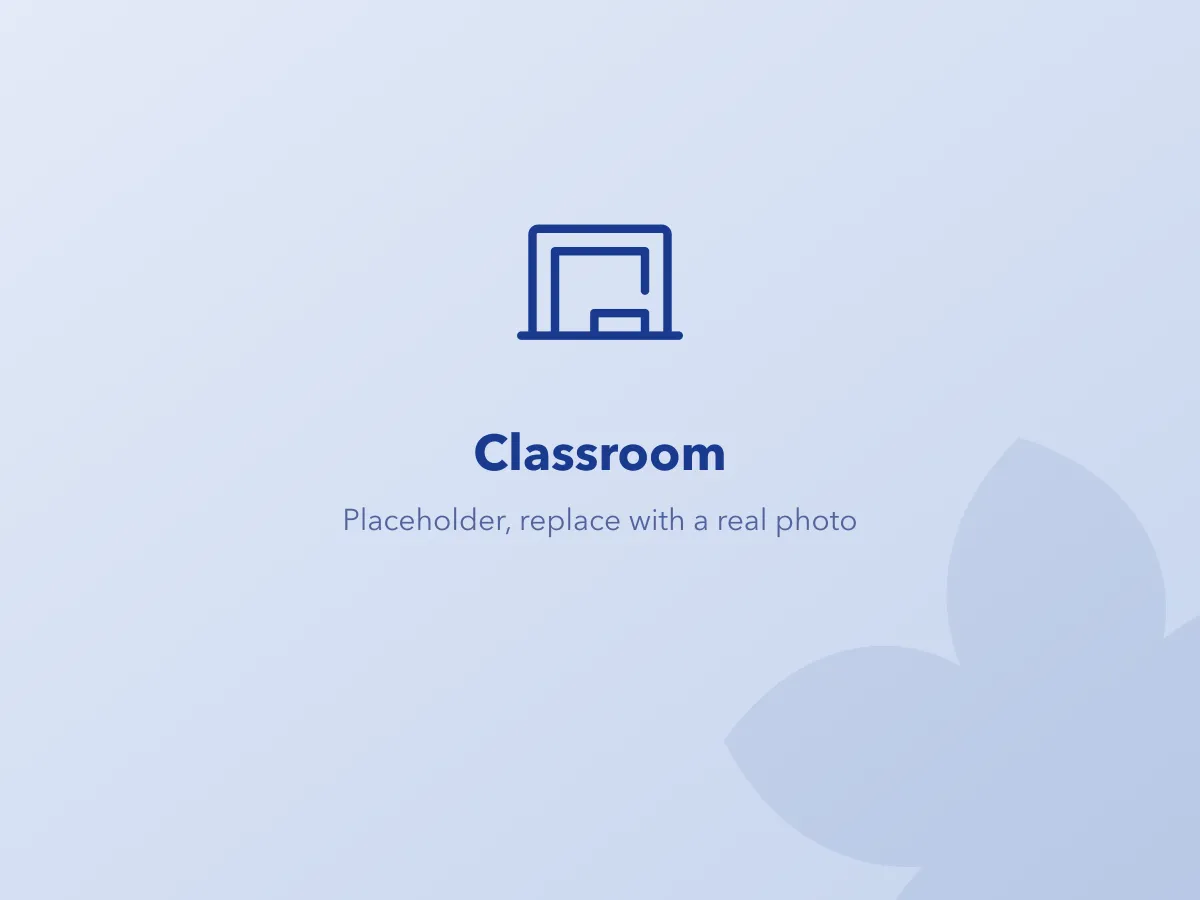 Placeholder for a photo of a classroom at IIT HOME